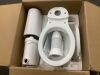 Rear Outlet Macerating 2-Piece 1.0/1.6 GPF Dual Flush Round Toilet, with 0.8 HP Macerating Pump in White - 2