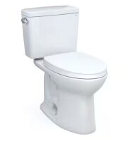 TOTO Drake 12 in. Rough In Two-Piece 1.6 GPF Single Flush Elongated Toilet in Cotton White, SoftClose Seat Included