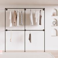 Heavy Duty Wall Mounted Industrial Pipe Clothing Rack