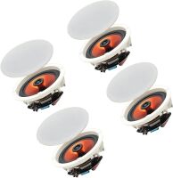 Herdio 6.5" 600 Watts Bluetooth Recessed Ceiling Speakers, 4 Pack
