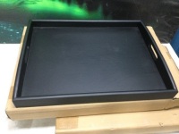Lot of (2)&nbsp;MHM Decorative Black Serving Trays