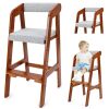 Wooden High Chair for Toddlers with Removable Cushion