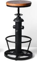 Industrial Bar Stool with Cushion
