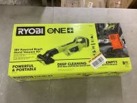 RYOBI ONE+ 18V Cordless Hand Vacuum with Powered Brush Kit with 2.0 Ah Battery and Charger