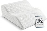 Aeris Wedge Pillow for Sleeping and Nighttime Comfort, Memory Foam Bed Wedge for Post Surgery Recovery, Incline Cushion for Snoring and Stomach Acid, Breathable Viscose Cover with Non Slip Base