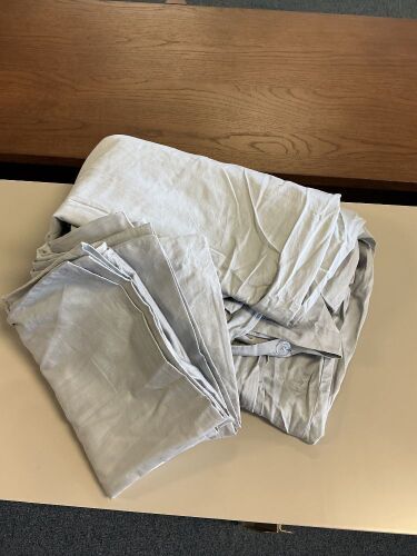 California Design Den Duvet Cover and 2 Pillow cases, Light Grey, Full/Queen
