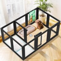 AuraSpace Acrylic Indoor Dog Playpen for Puppies and Small Dogs, 24 Inch, 12 Panels