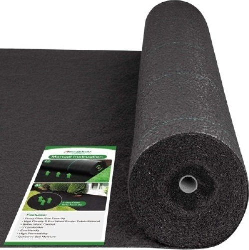 Amagabeli 5.8oz 4ft x 300ft Weed Barrier Landscape Geotextile Fabric