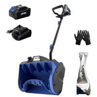 Cordless Snow Shovel, 20V Electric Snow Blower, 12-Inch Clearing Width & 20-Ft Snow Throw, with LED Spotlight and Adjustable Front Handle