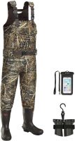 Chest Waders, Hunting Waders for Men with 800G Insulation, Waterproof Neoprene Camo Bootfoot Wader