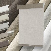 No Drill No Tools Light Filtering Roller Shades for Windows,Linen Fabric Cordless Roller Blinds,Custom Blinds for Home,Bedroom,Living Room