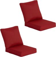 Outdoor Deep Seat Patio Cushions Set of 2, Deep Seat Bottom Resilient Foam Filling Water-Resistant Stain-Resistant UV Resistant Weather Resistant with YKK Zippers,Chill