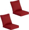 Outdoor Deep Seat Patio Cushions Set of 2, Deep Seat Bottom Resilient Foam Filling Water-Resistant Stain-Resistant UV Resistant Weather Resistant with YKK Zippers,Chill