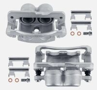 Pair Front Disc Brake Calipers Assembly with Bracket