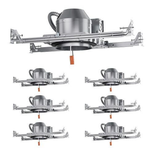 6 Pack 4 Inch Recessed Lighting Housing,Can Light Housing,New Construction Recessed Lighting,IC Rated & Air Tight,TP24 Connector,ETL Listed