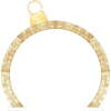 Outdoor Christmas Lighted Archway Decoration, Large 9.5ft w/Gold Ornament Cap, 330 LED Lights, Holiday Yard Decor