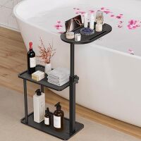 3 Layer Bamboo Bath Caddy Bath Tub Table Bath Tray Side Table Tub Caddy Tub Shelf Board