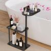3 Layer Bamboo Bath Caddy Bath Tub Table Bath Tray Side Table Tub Caddy Tub Shelf Board