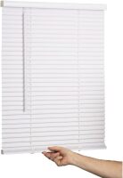 Cordless Mini Blind, 1" Vinyl Slats, Window Blinds for Home and Office, Interior Door Blinds - Light Filtering