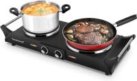 Techwood ES-3203 Hot Plate Electric Double Burner 1800W