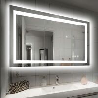 40X32 LED Smarth Bathroom Mirror with Lights, Anti-Fog, Dimmable, Backlit + Front Lit