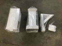QualArc Westhaven Cast Aluminum Post Mount System with Lewiston Mailbox, Square Base and Pyramid Finial - Missing Post&nbsp;