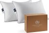 Pacific Coast Bed Pillow, Luxury Hotel Goose Feather and Down Firm Pillow, 2 Pack