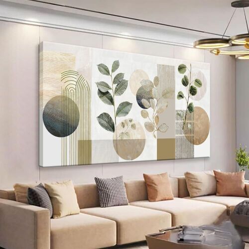 Boho Green Wall Art, 29" x 58"
