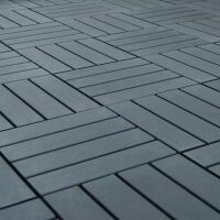 1 ft. x 1 ft. All-Weather Plastic Square Interlocking Patio Deck Tiles, 44-Pack