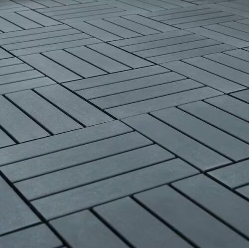 1 ft. x 1 ft. All-Weather Plastic Square Interlocking Patio Deck Tiles, 44-Pack