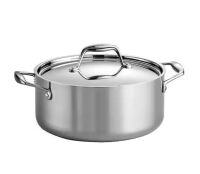 Tramontina Signature Tri-Ply Clad 5 qt. Round Stainless Steel Dutch Oven with Lid