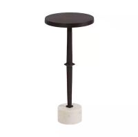 Kate and Laurel Lazaro 10 in. Bronze Round Metal End Table