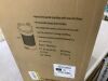 Innovaze 8 Gal. White Round Step-on Metal Household Trash Can with Lid and Inner Bucket - 5