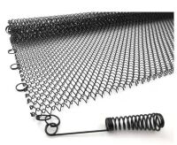 Lot of (2) 24 in. x 18 in. Metal Mesh Curtain Fireplace Screen
