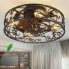 20" Caged Ceiling Fans with Lights