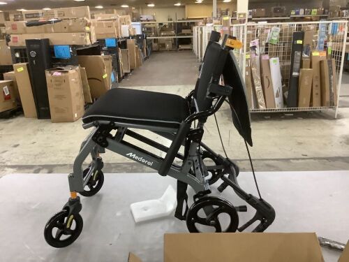 Portable Aluminum Transport Wheelchair with Handbrake