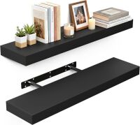 Bamboo Floating Shelves, 2 pack