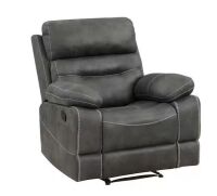 Steve Silver Rudger Gray Fabric Manual Recliner