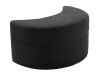 Uixe Modern Black Chenille Half Crescent Moon Storage Ottoman