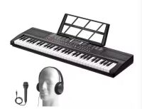 VEVOR 61 Key Digital Keyboard Piano, 200 Tones 200 Rhythms, Electric, Portable, with 60 Demo Songs, for Beginners Learning