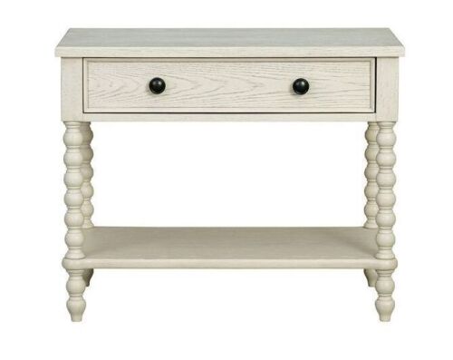 Madison Park Beckett Antique Cream 1 Drawer 32 in. W Large Nightstand