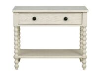 Madison Park Beckett Antique Cream 1 Drawer 32 in. W Large Nightstand