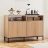 Mericonia Fluted Farmhouse Buffet Sideboard Cabinet