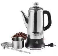 VEVOR 12-Cup Electric Percolator Coffee Pot with Keep Warm Function
