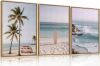 Beach Seascape Framed Canvas Wall Art, 24" x 36" x 3