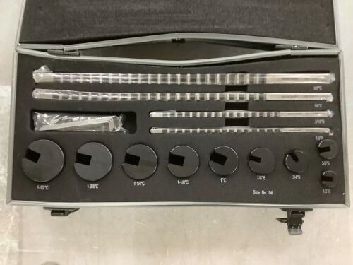 Jerax Tools No.10 Keyway Broach Set 18 pc - Damaged Case