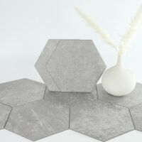 W&S 24-Sheet Hexagon Peel and Stick Floor Tile