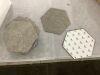 W&S 24-Sheet Hexagon Peel and Stick Floor Tile - 2
