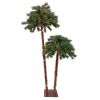 Northlight Lighted Artificial Tropical Palm Tree Duo, 6', Clear Lights - Works Partially, Broken Bulb