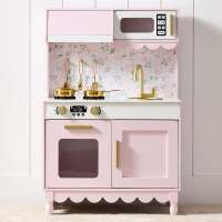 Pretend Play Cottage Kitchen Wooden Toy Set for Kids w/ 5 Accessories